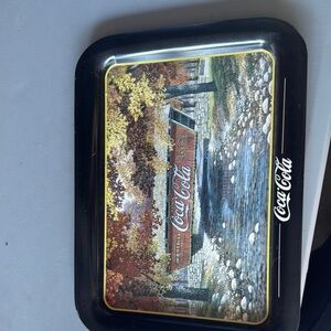 Coca-Cola Scenic Black Tray with Red Logo